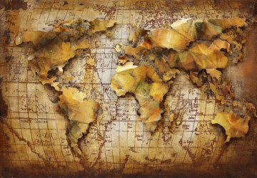 Piri Reis dünya haritası üzerinde…